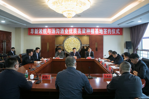 20210423汤沟酒业与阜新淞航隆重举办“优质高粱种植基地签约暨揭牌仪式”-(3)